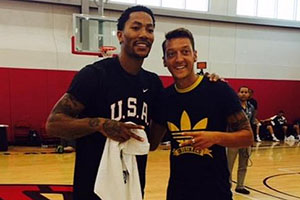 Derrick Rose and Mesut Ozil