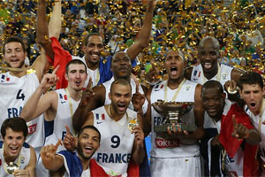 EuroBasket 2013 France Team Celebration