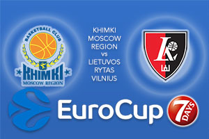 Bet on Khimki Moscow Region v Lietuvos Rytas Vilnius - Eurocup Betting Tips