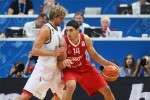 Dirk Nowitzki (Germany) and Enes Kanter (Turkey)