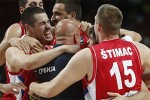 Serbian Team Cheering