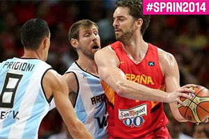 FIBA #Spain2014 Pablo Prigioni and Pau Gasol