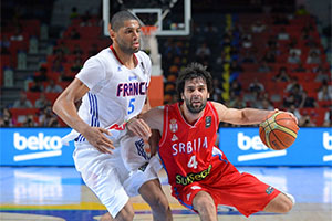 Nicolas Batum and Milos Teodosic