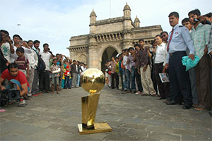 The Larry O'Brien Trophy in India